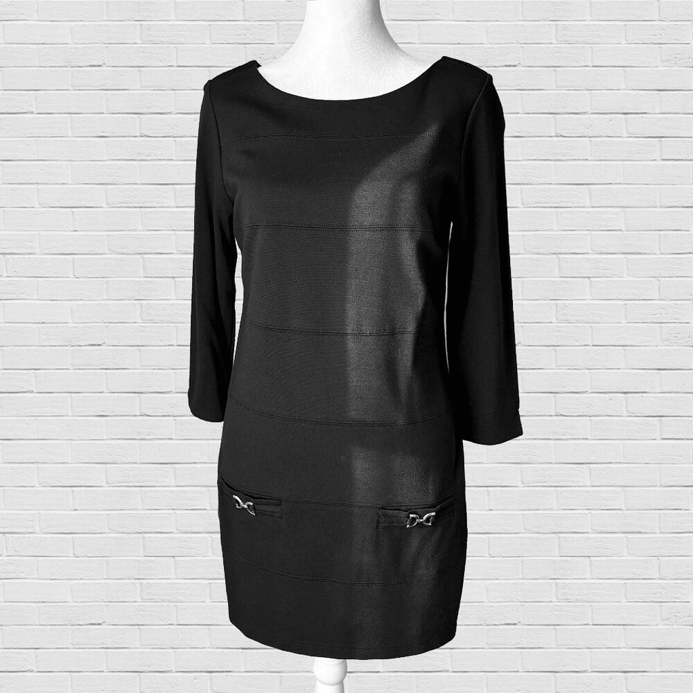 Cleo 3/4 sleeve black tunic